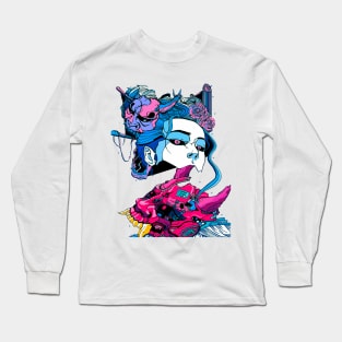 Vaporwave Japanese Cyberpunk Long Sleeve T-Shirt